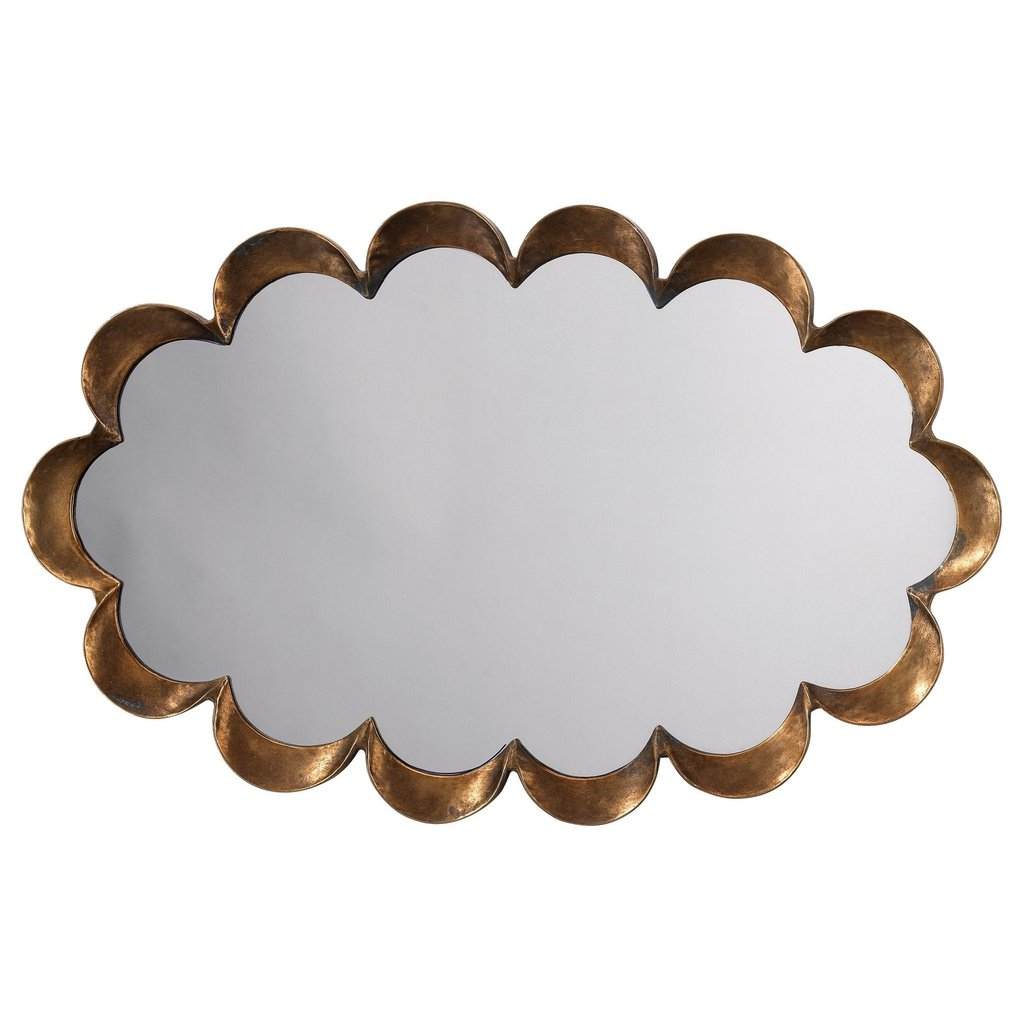 Scalloped Mirror Antique Brass Jamie Young