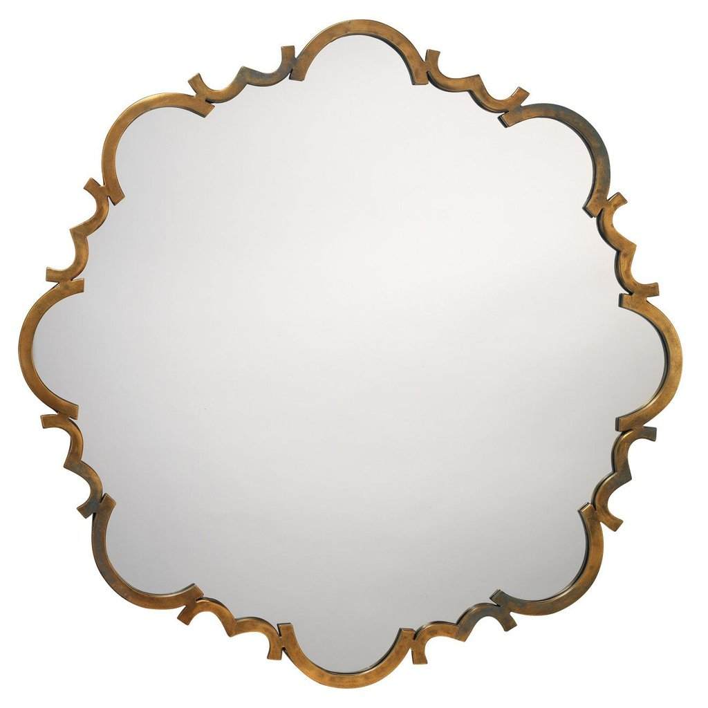 Saint Albans Mirror in Antique Gold Jamie Young Aura of Distinction