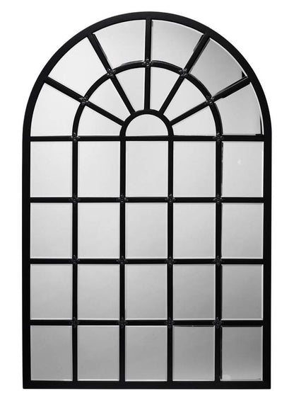 Harlem Mirror in Black Metal & Beveled Glass Jamie Young Aura of Distinction