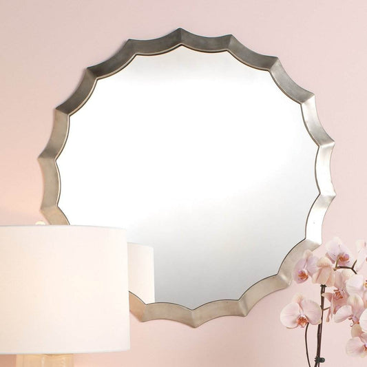 Round Scalloped Mirror Jamie Young Aura of Distinction