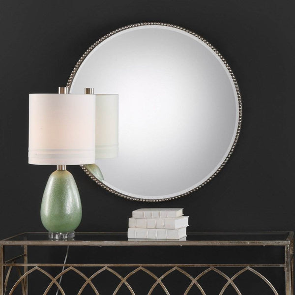 Stefania Beaded Round Mirror Uttermost