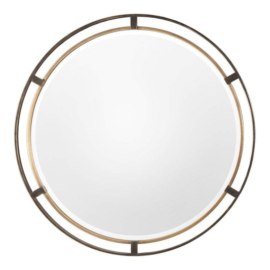 Carrizo Bronze Round Mirror Uttermost