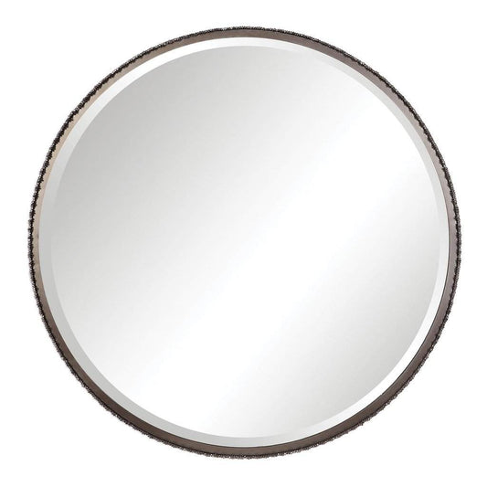Ada Round Steel Mirror Uttermost