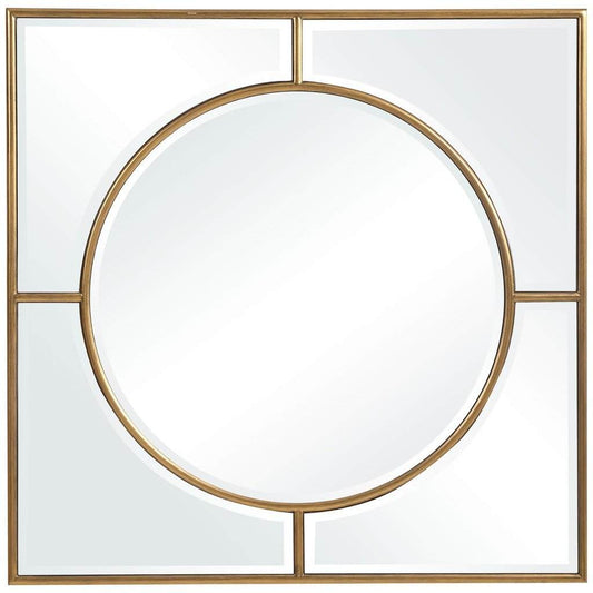Stanford Gold Square Mirror Uttermost