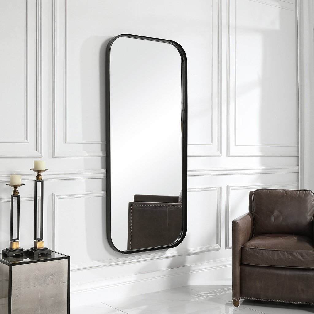 Concord Black Tall Iron Mirror Uttermost