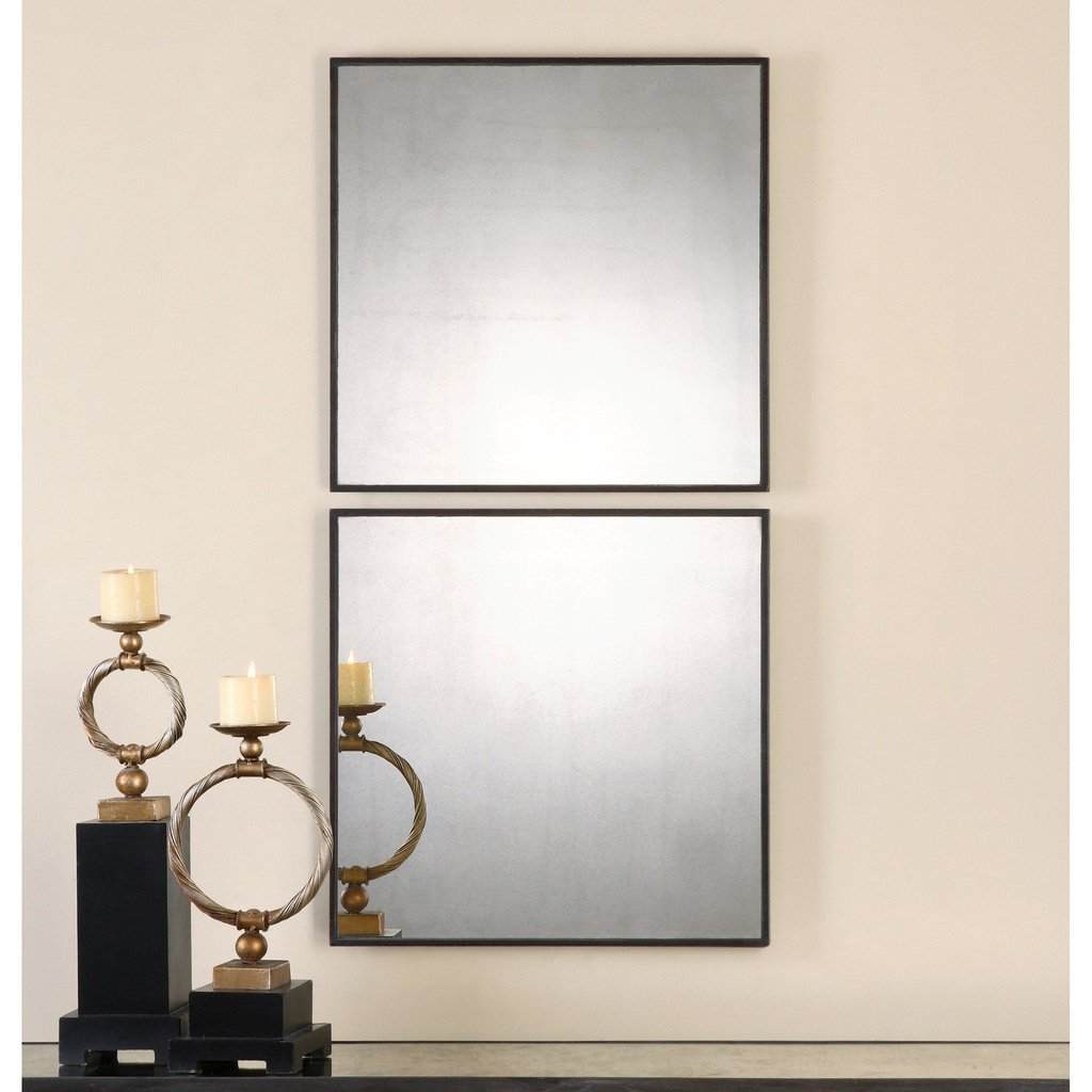 Matty Antiqued Square Mirrors, S/ Uttermost