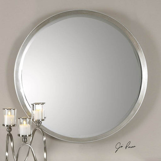 Serenza Round Silver Mirror Uttermost