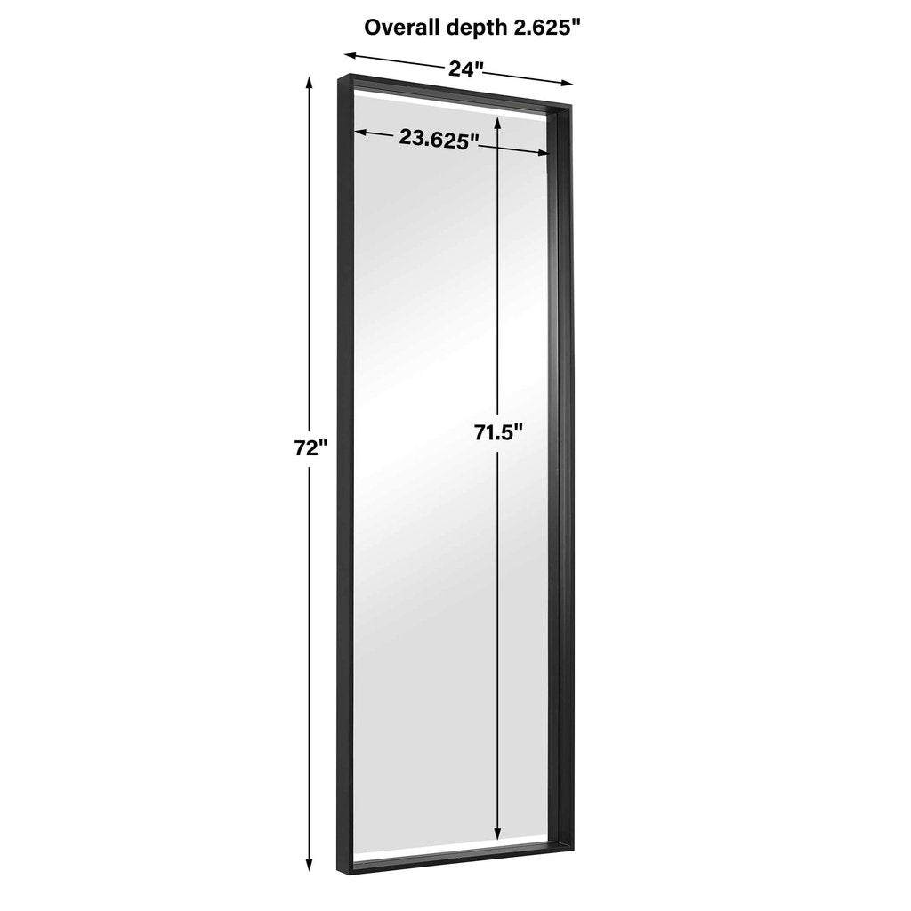Kahn Oversized Black Rectangular Mirror Uttermost