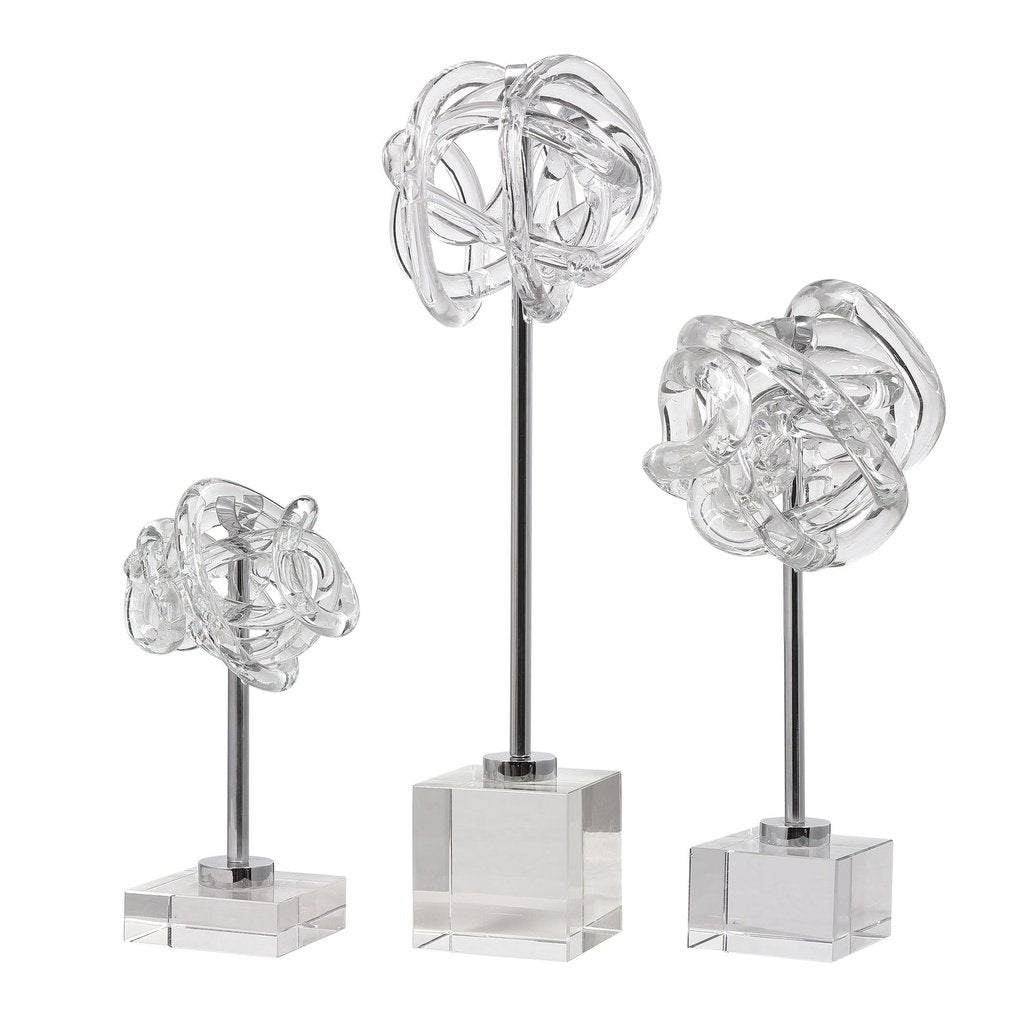 Neuron Glass Table Top Sculptures, Set Uttermost