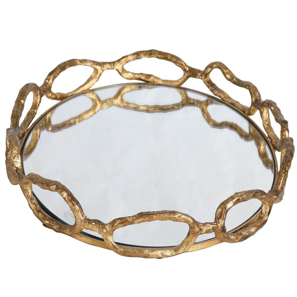 Cable Chain Mirrored Tray Uttermost