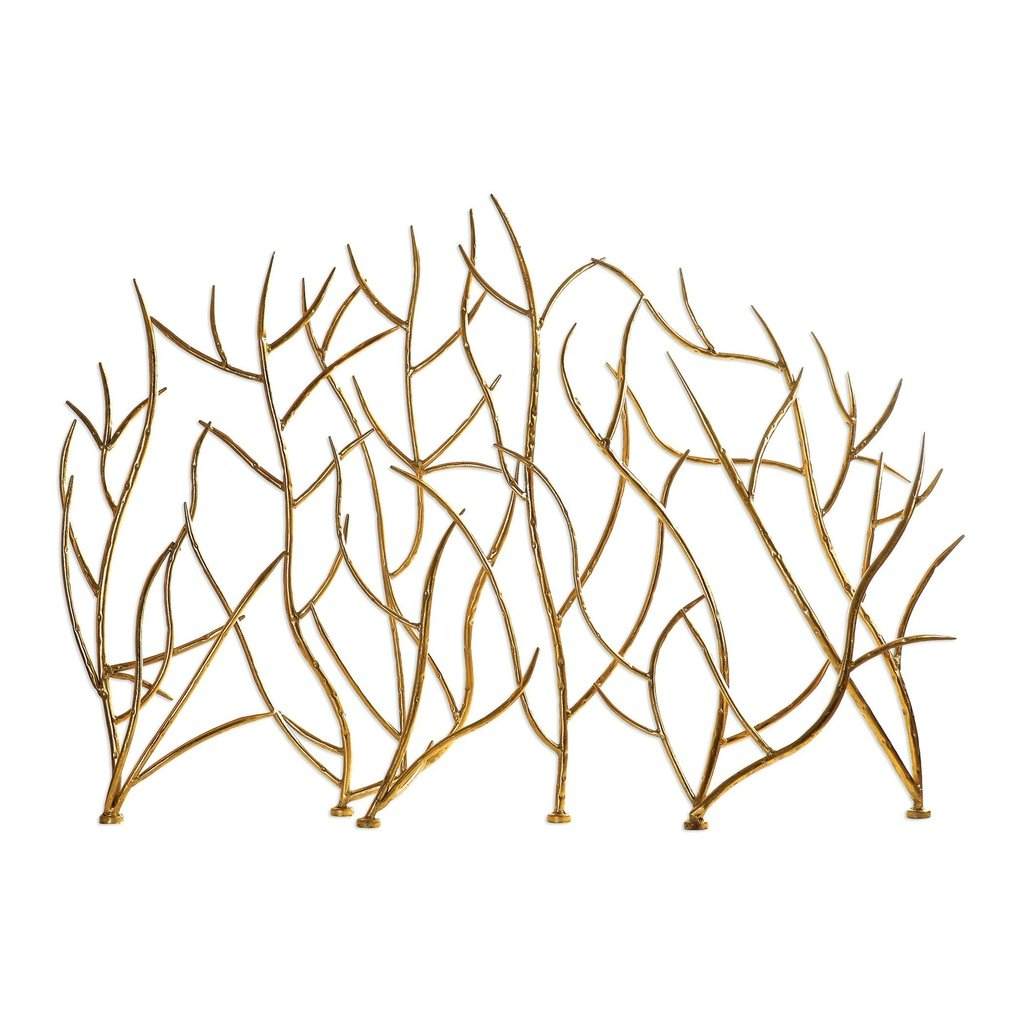 Gold Branches Decorative Fireplace Screen Uttermost