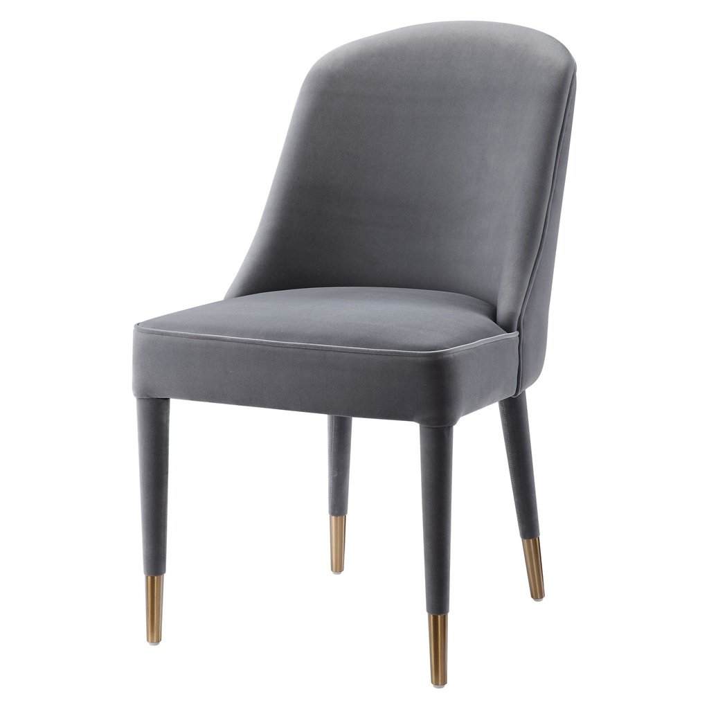 Brie Armless Chair, Gray, Set Uttermost