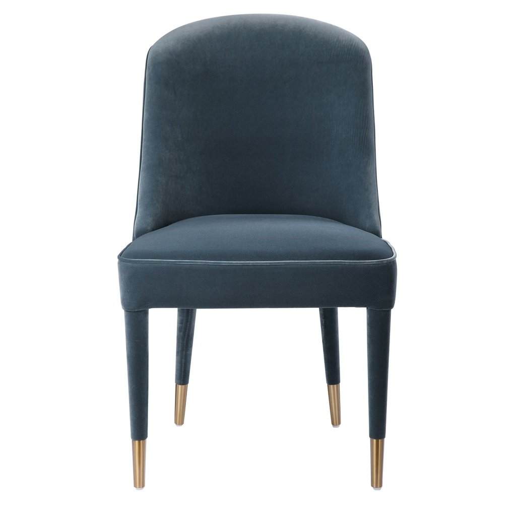 Brie Armless Chair, Blue, Set Uttermost