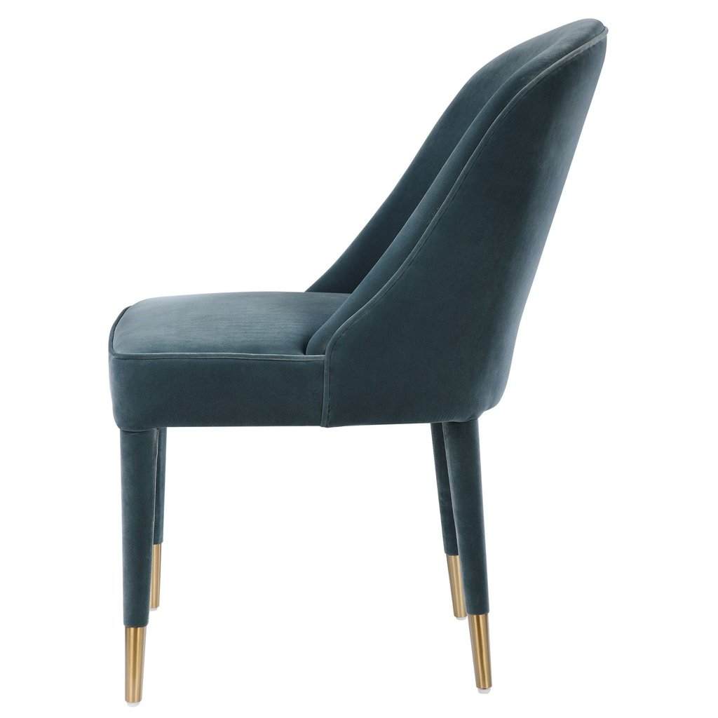 Brie Armless Chair, Blue, Set Uttermost