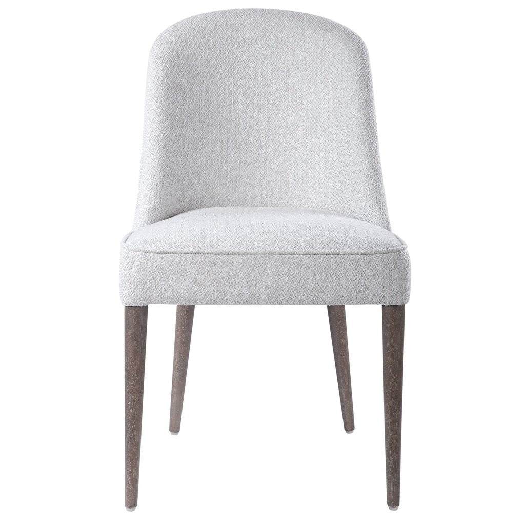 Brie Armless Chair, White,Set Uttermost