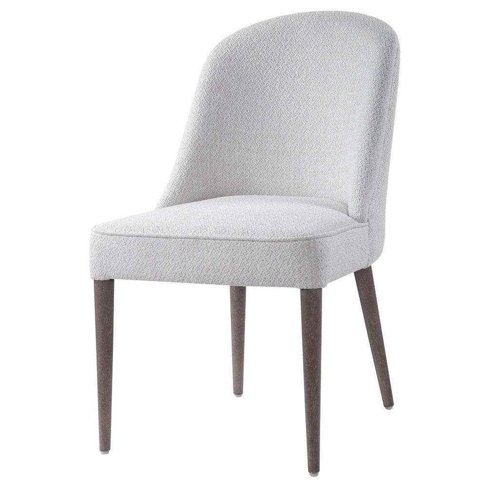 Brie Armless Chair, White,Set Uttermost