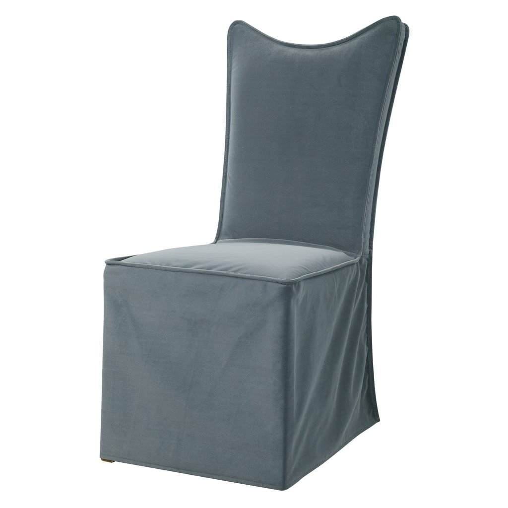 Delroy Armless Chair, Gray, Set Uttermost
