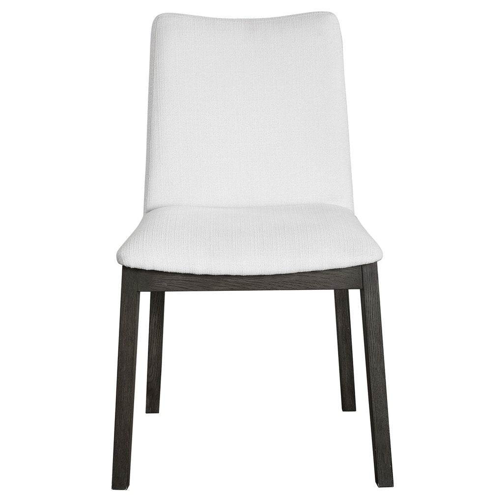 Delano White Armless Chair, Set Uttermost