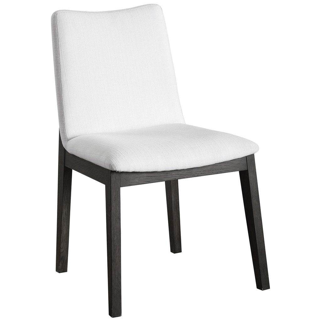 Delano White Armless Chair, Set Uttermost