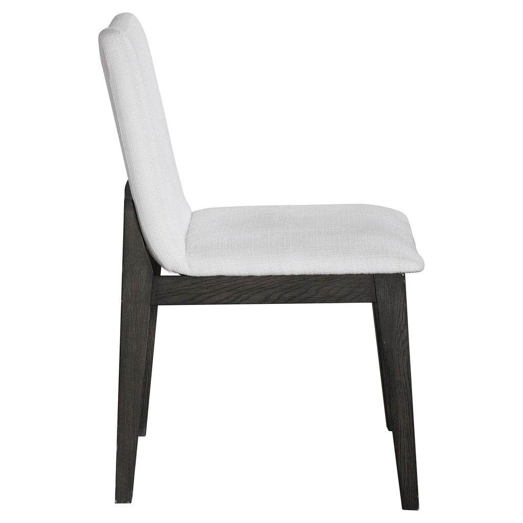 Delano White Armless Chair, Set Uttermost