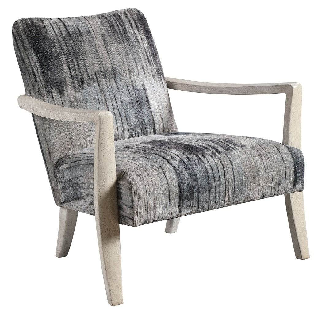 Watercolor Gray Chenille Accent Chair Uttermost