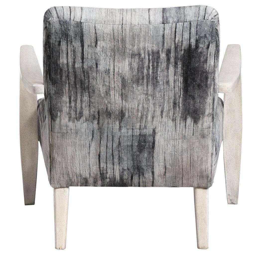 Watercolor Gray Chenille Accent Chair Uttermost