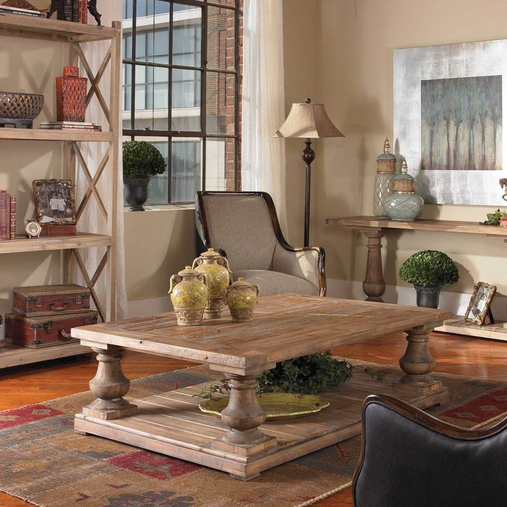 Stratford Rustic Cocktail Table Uttermost