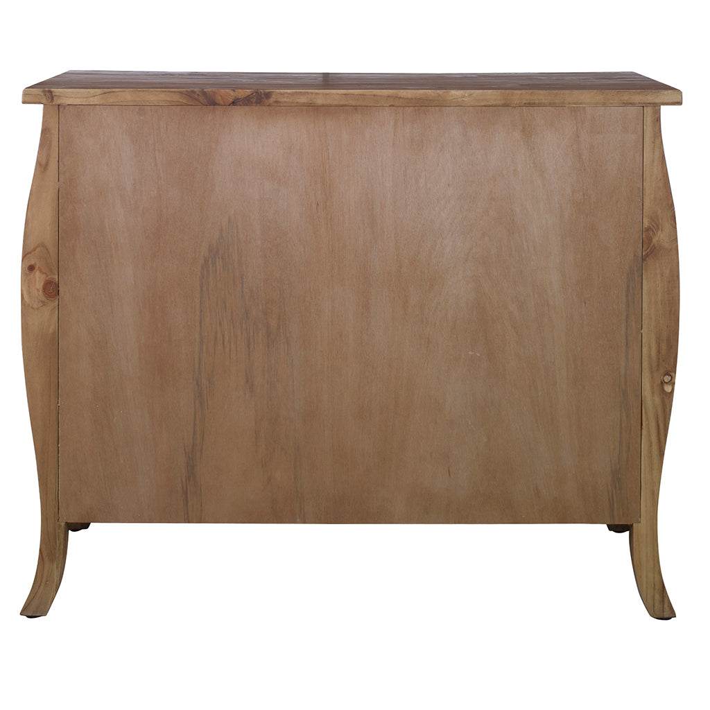 Back View. The Gavorrano Foyer Chest is made from reclaimed pine finished in a honey stain. It is se