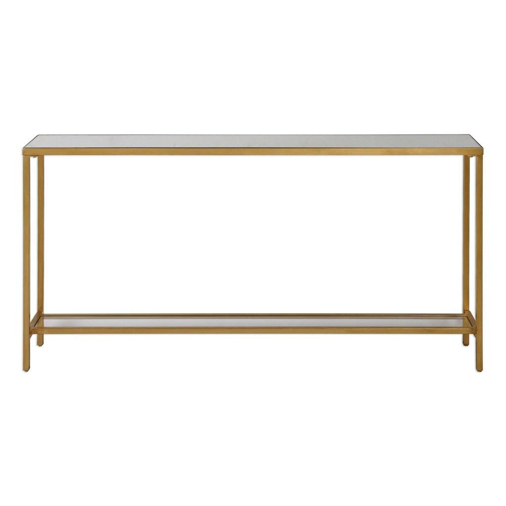 Hayley Gold Console Table Uttermost