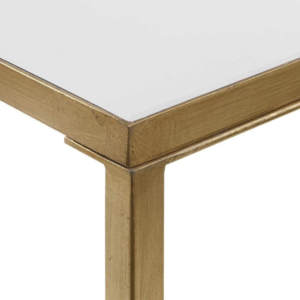 Hayley Gold Console Table Uttermost