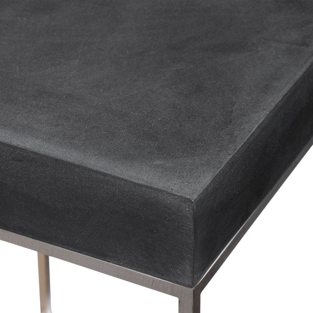 Jase Black Concrete Accent Table Uttermost
