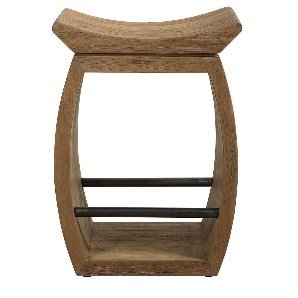 Connor Modern Wood Counter Stool Uttermost