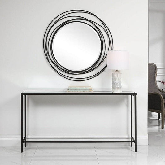 Hayley Black Console Table Uttermost