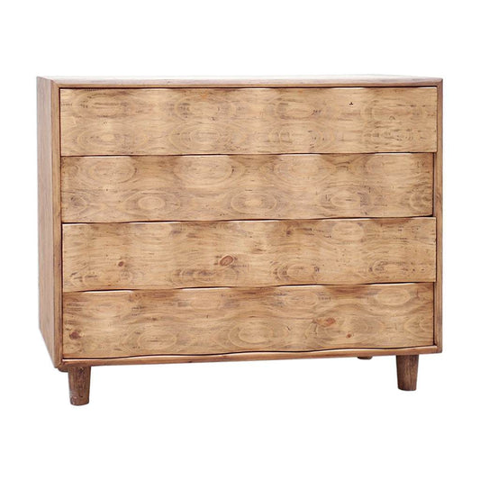 Front View. The Crawford Light Oak Accent Chest is Mid-century modern inspired with an updated appea
