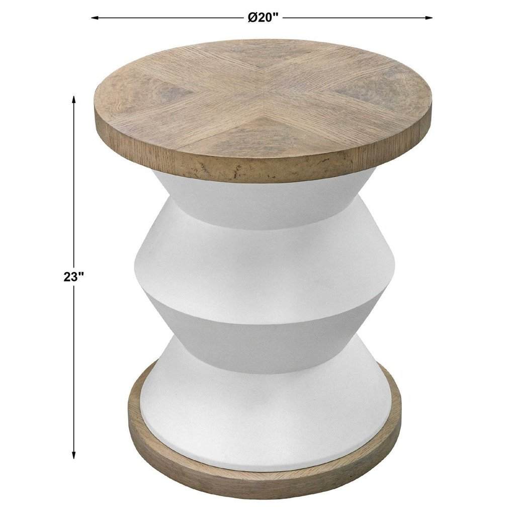 Spool Geometric Side Table Uttermost