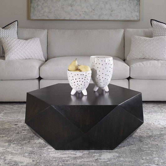 Volker Small Black Coffee Table Uttermost