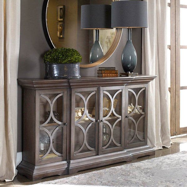 Decorative View. The Belino Wooden four door chest is craftsman built with breakfront styling and ca