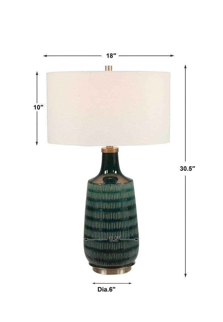 Scouts Deep Green Table Lamp Uttermost