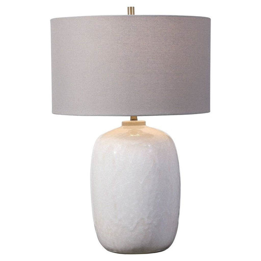 Winterscape White Glaze Table Lamp Uttermost