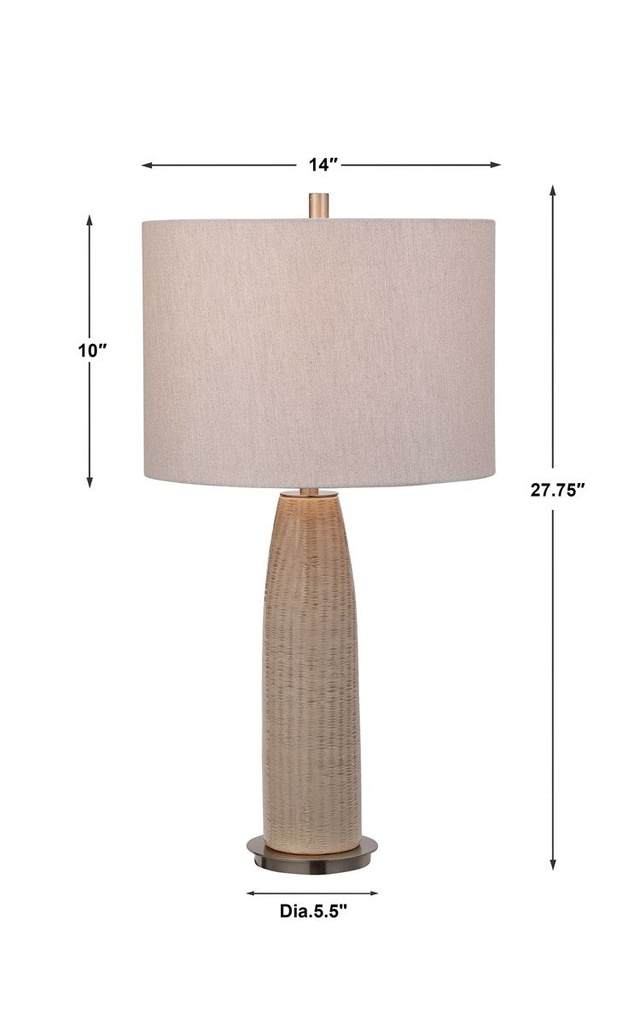 Delgado Light Gray Table Lamp Uttermost