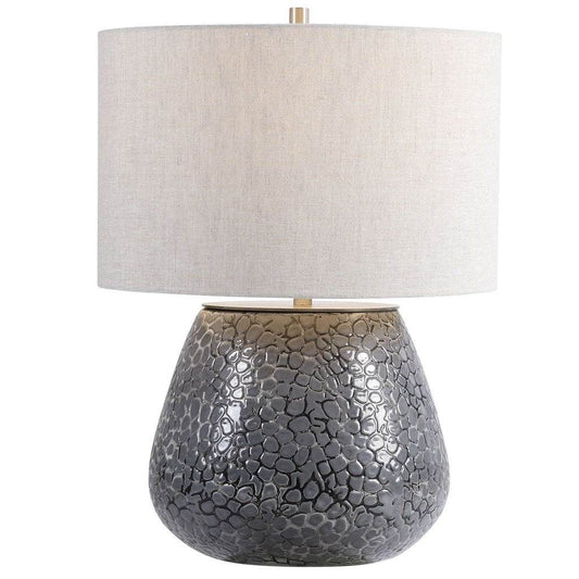 Pebbles Metallic Gray Table Lamp Uttermost