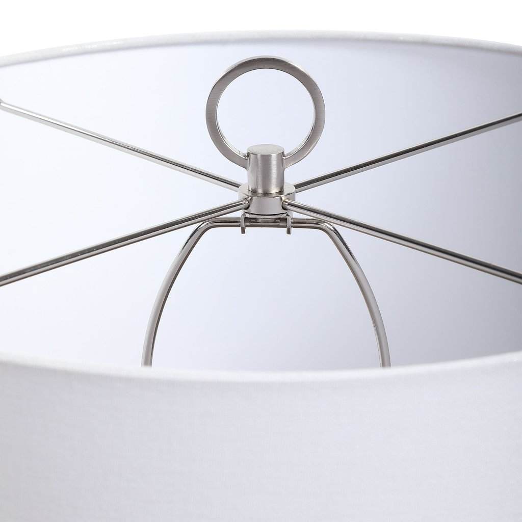 Cyprien Gray White Table Lamp Uttermost
