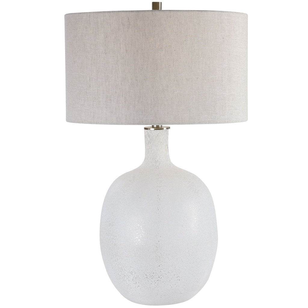 Whiteout Mottled Glass Table Lamp Uttermost