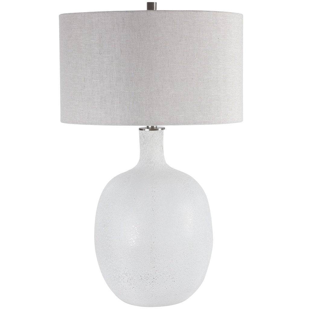 Whiteout Mottled Glass Table Lamp Uttermost