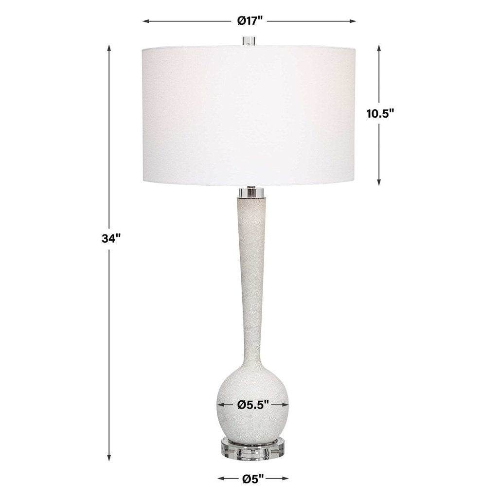 Kently White Marble Table Lamp Uttermost