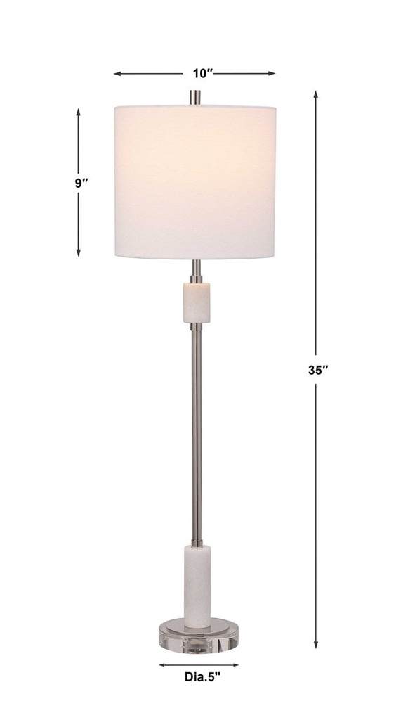 Sussex Nickel Buffet Lamp Uttermost