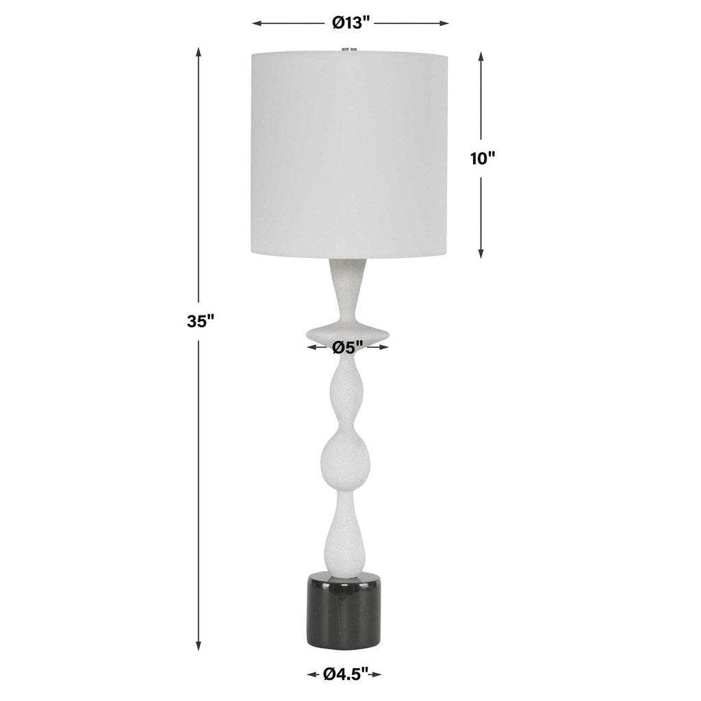 Inverse White Marble Table Lamp Uttermost
