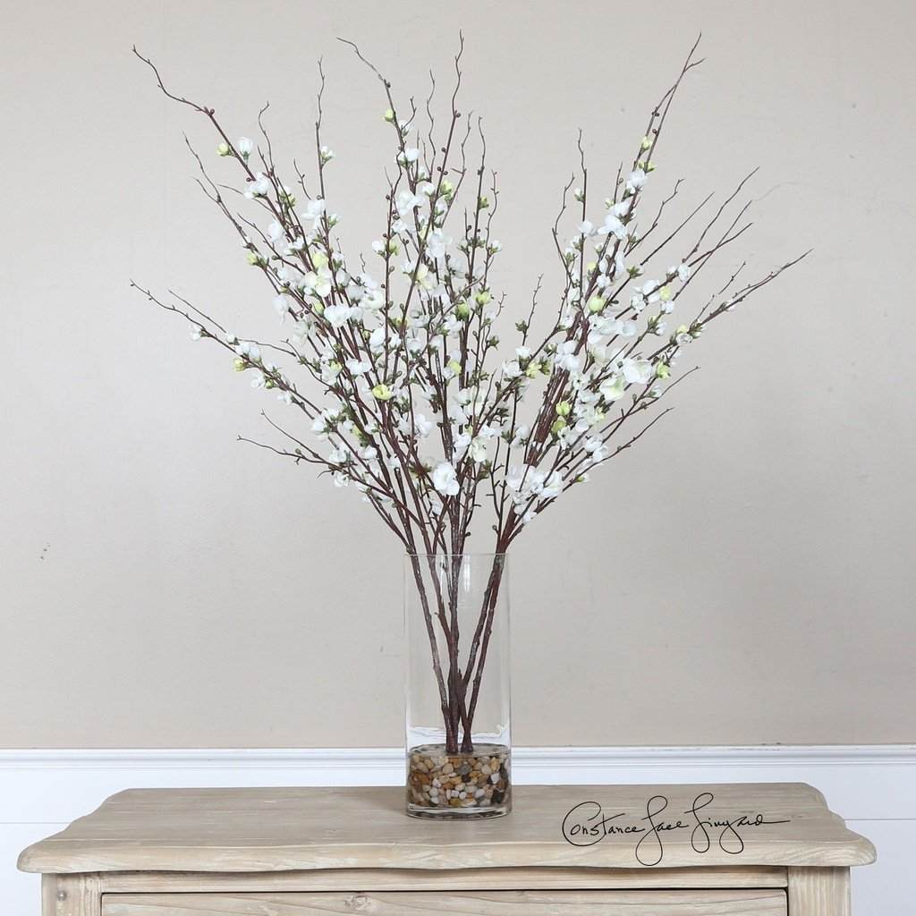 Quince Blossoms Silk Centerpiece Uttermost