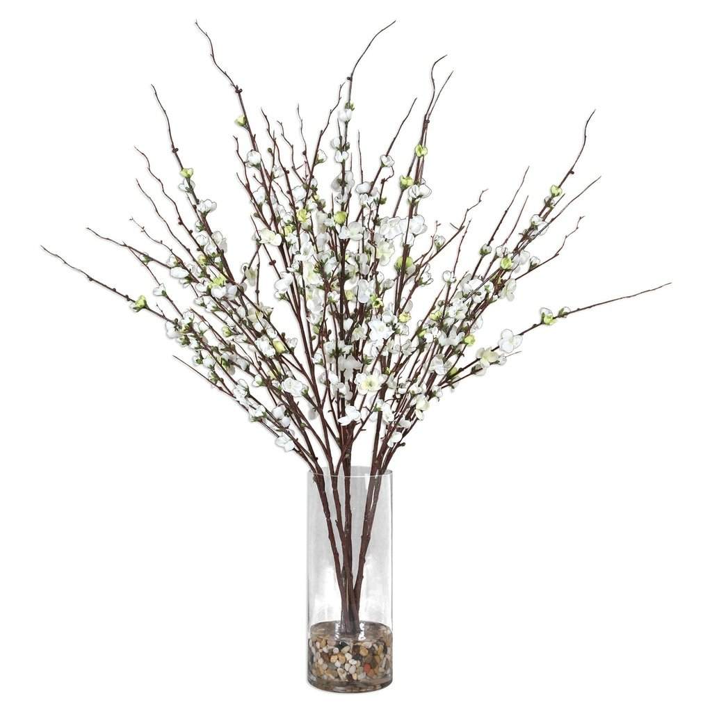 Quince Blossoms Silk Centerpiece Uttermost
